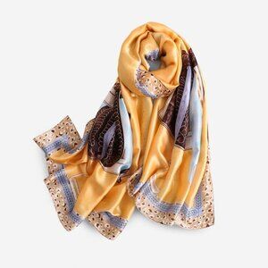NWT Silky Scarf shawl classic rope & saddle